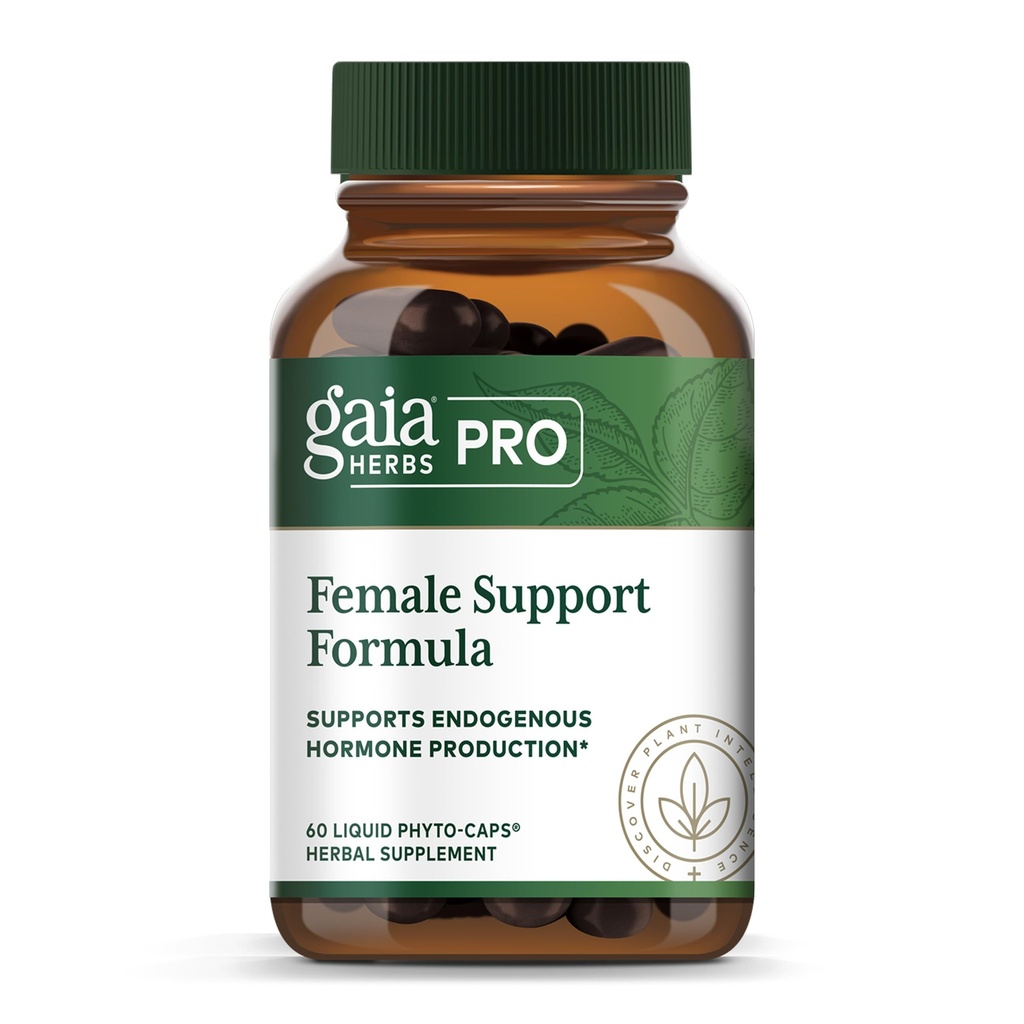 GAIA HERBS PRO Ženska podporna Formula - Podpira zdravo PMS & Menopause Fluktuacije z Alfalfa Leaf, Black Cohosh Root Extract, Dandelion Root & More* - Vegan - 60 Liquid Phyto-Caps (60 servingov)