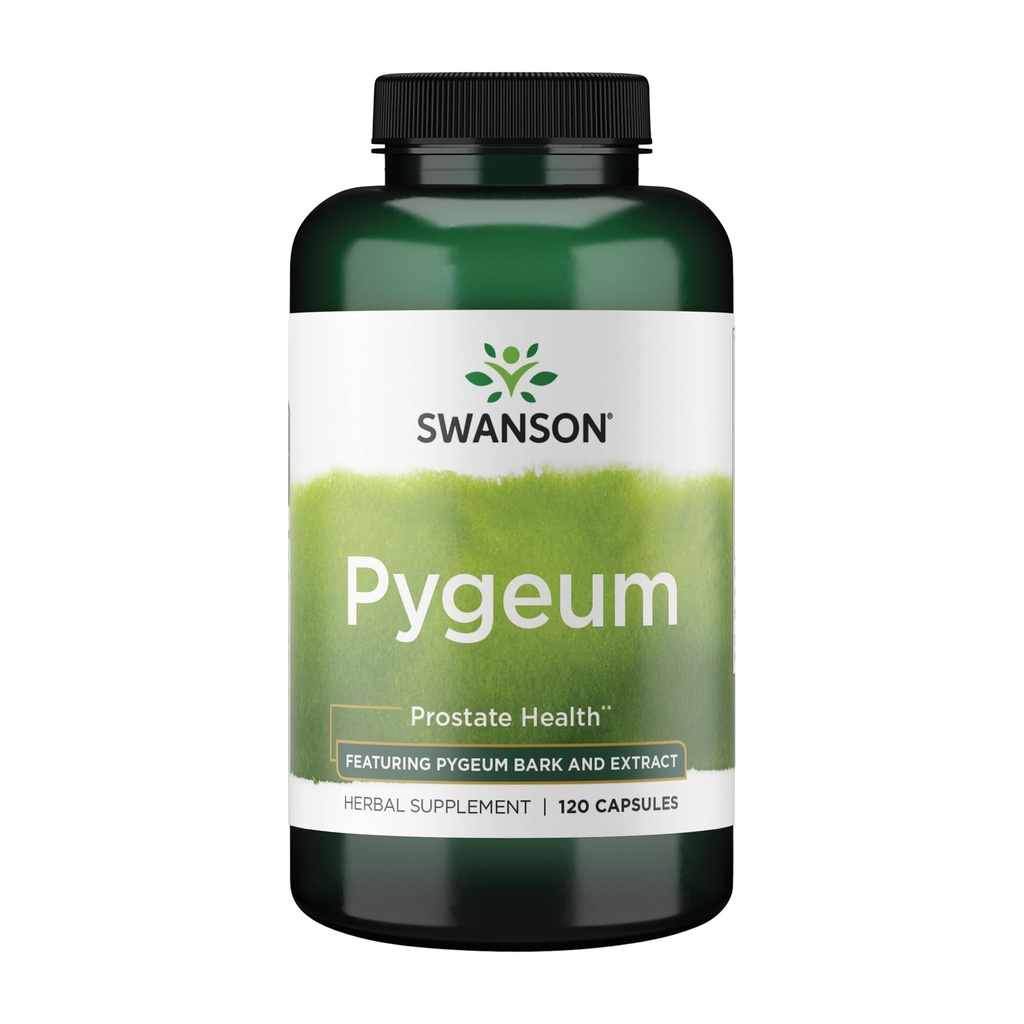 Swanson Pygeum - 400mg Zeliščni dodatek za zdravje moških prostate - podpira Bladder in sečni trakt zdravje - 120 kapsul