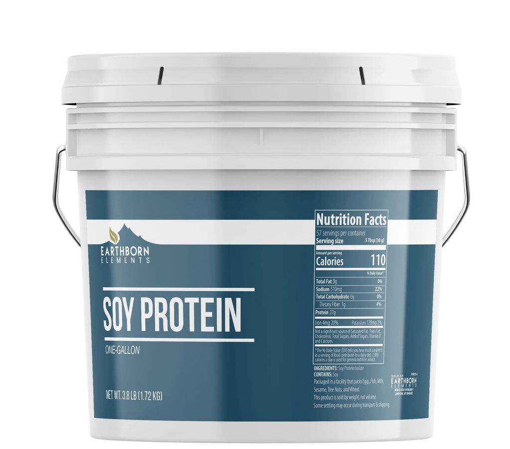 Elementi iz rodu Earthborn Soy Protein Powder 1 Galon Bucket, vedno čisti, smoothies & Shakes (60,8 Ounce)