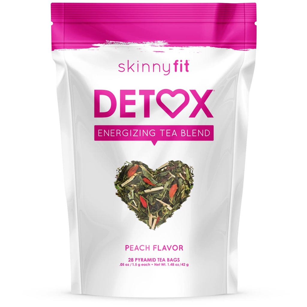 SkinnyFit Detox čaj: vse-naravni, odvajalno-brez, podpira zdravo težo, pomaga zmanjšati napihnjenost, naravna energija, podpira imunski sistem, Vegan, 28 Sluge