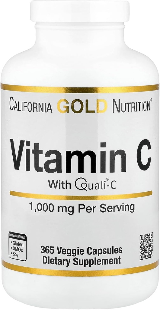 Lake Avenue Vitamin C Supplement Nutrition - Featuring Quali-C Askorbinska kislina - Imunska podpora - Spodbuja zdravo imunski odziv - Vegan prijazno - Gluten Free, Non-GMO - 1000 mg - 365 Veggie