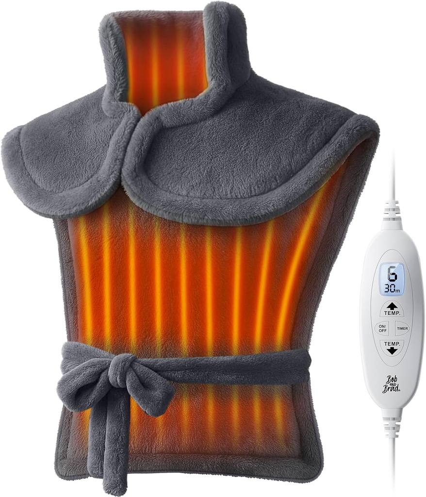 BOB IN BRAD ogrevalni Pad za lajšanje bolečine v hrbtu, FSA Edge-Weighted Electric Heat Pad za vrat HSA upravičen, ramena & Full Body Relief, hitro ogrevanje, ETL Certified, Darilo za ženske družine moških 24"x34"