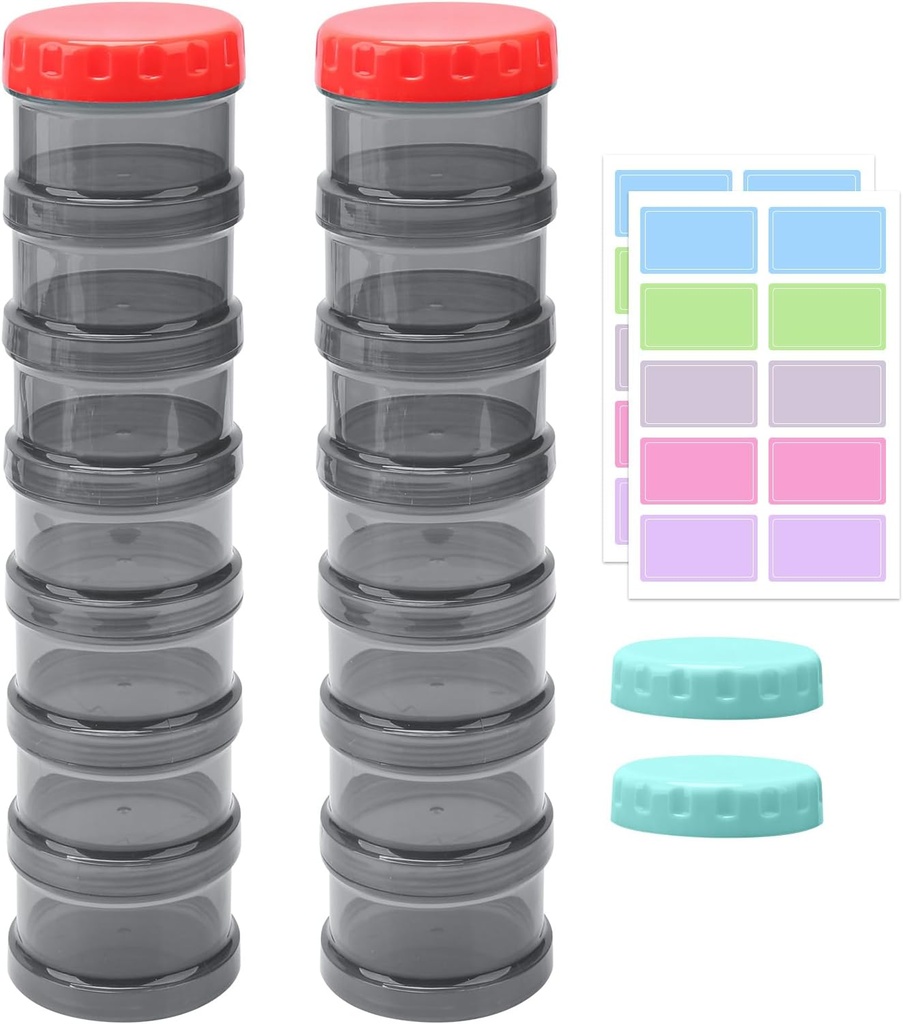 2 Pack 7 dan tablete Organizator primera zlaganje tedenski dodatki vitamini tablete imetnik Dispenser Velika prosojna črna z ekstra Lid