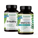 EMERALD LABS paket z B zdravo (120 Veg Caps) & moški 45+ 1-Daily Multi (60 Veg Caps) - Vegan vitamin B kompleks s polnim spektrom B vitamini - moški multivitamin z CoQ10, likopen & več
