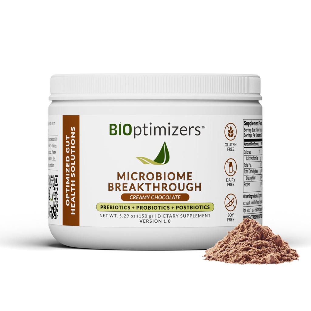 Microbiome Breaking Repair Powder - čokoladni arome - ima Lactobacillus seve, kostne brote in kolagen - Vir L-glutamina - Plin in napihnjenost Relief - Izboljša zdravje Gut - 30 Servings - 150g
