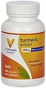 Vitamin Shoppe Kurkum Extract 300mg, Standardizirano zelišče, ki podpira celično zdravje in zagotavlja antioksidant koristi s 95% kurkumin in 65mg kalcija (100 kapsul)