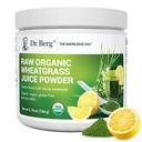 Dr. Berg USDA Certified Organic Green Powder Superfood (60 strežb) - izdelan iz surove pšenične trave, klorofila, Trace Minerals & Natural Enzymes - Non-GMO Green Superfood Powder - Lemon Flavor
