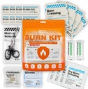 RHINO RESCUE Burn Kit, 4pcs Burning Dressings 4x4", 8pcs Burn Gel Packets 3.5g, 4pcs Burn Pads, Prva pomoč Kit Cooting Pomirjujoča krema Relief z Bandage, Nitrile rokavice, Škarje, Trak, HSA/FSA upravičen