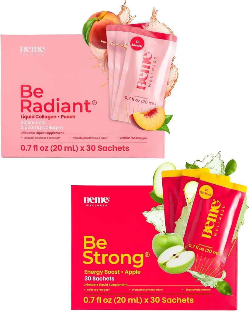 BeMe BeRadiant & BeStrong Bundle - tekoči kolagen & vitamin B12 dopolnila