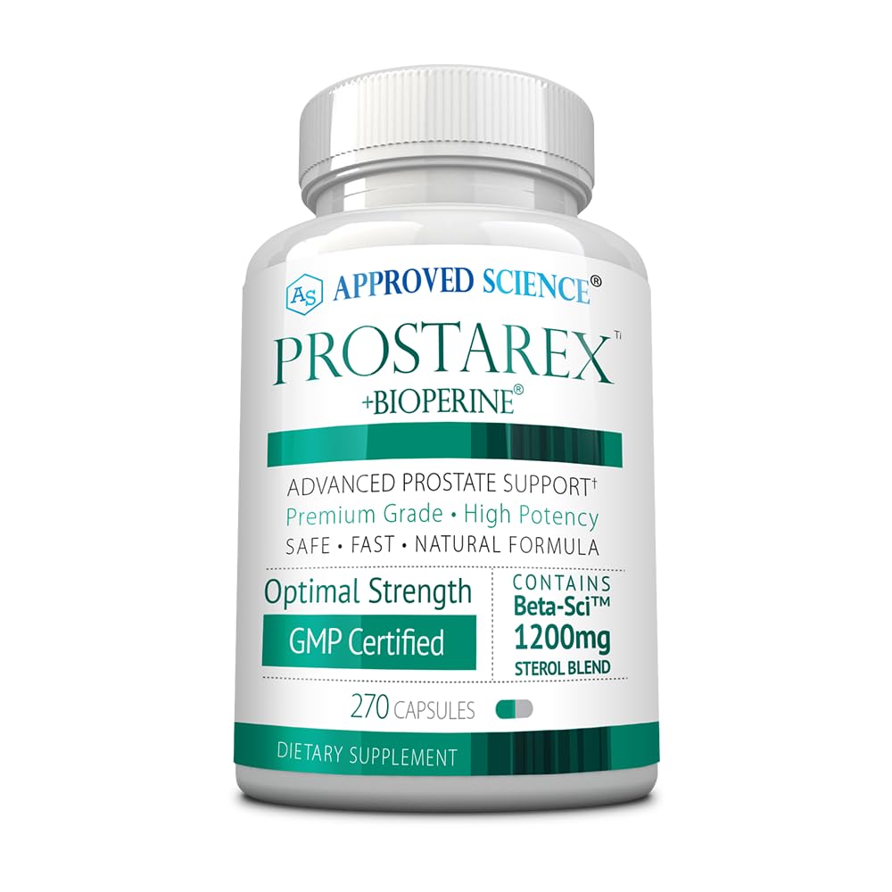 Odobreni Science Prostarex – dopolnilo prostate – žaga Palmetto, 1200 mg beta-sitosterol, bioperin – 270 kapsul – oskrba po 3 mesecih