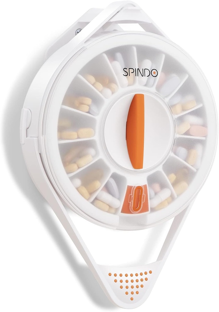 Posoda za tablete Fullicon s 14 velikimi predelki in ključavnico za otroke, spindo Medicine Dispenser-Dipense Vitamin/Tablet/Dobava za starejše/amnezijo/demence