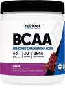 Nutricost BCAA prašek (Grape, 30 servingov) - Optimalno razmerje 2:1:1, vegetarijansko, ne-GMO