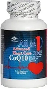 Vse v 1 Advanced Heart Care CoQ10 Ribje olje Laneno seme Lecitin.