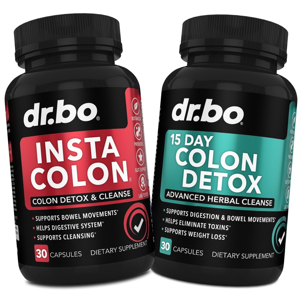 Colon Cleanser Detox dopolnilo kapsule - 15 dan Colon Cleans tablete in probiotično čiščenje zelišča - Dnevno naravno gibanje Bowel dopolnila za črevesno želodčno napihnjenost Prebavne črevesje