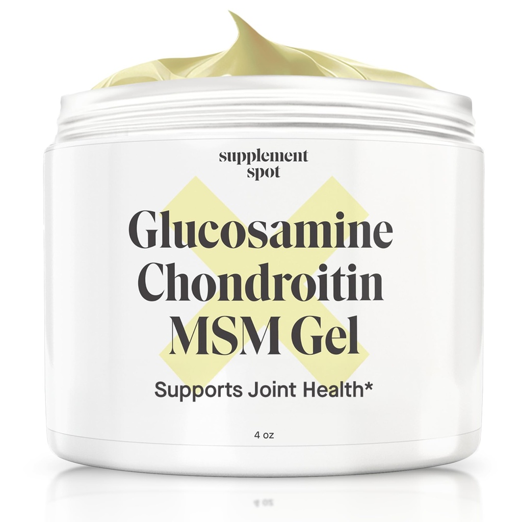Glukozamin Chondroitin MSM Gel (4 oz) - z glukozamin, Chondroitin, MSM & Bromelain za podporo skupno zdravje– za ženske in moške (90 dnevna ponudba)