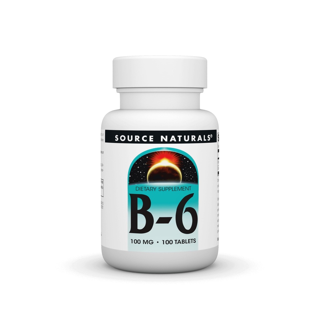 Vir Naturals Vitamin B-6 100mg, Podpora imunskega sistema, 100 tablet