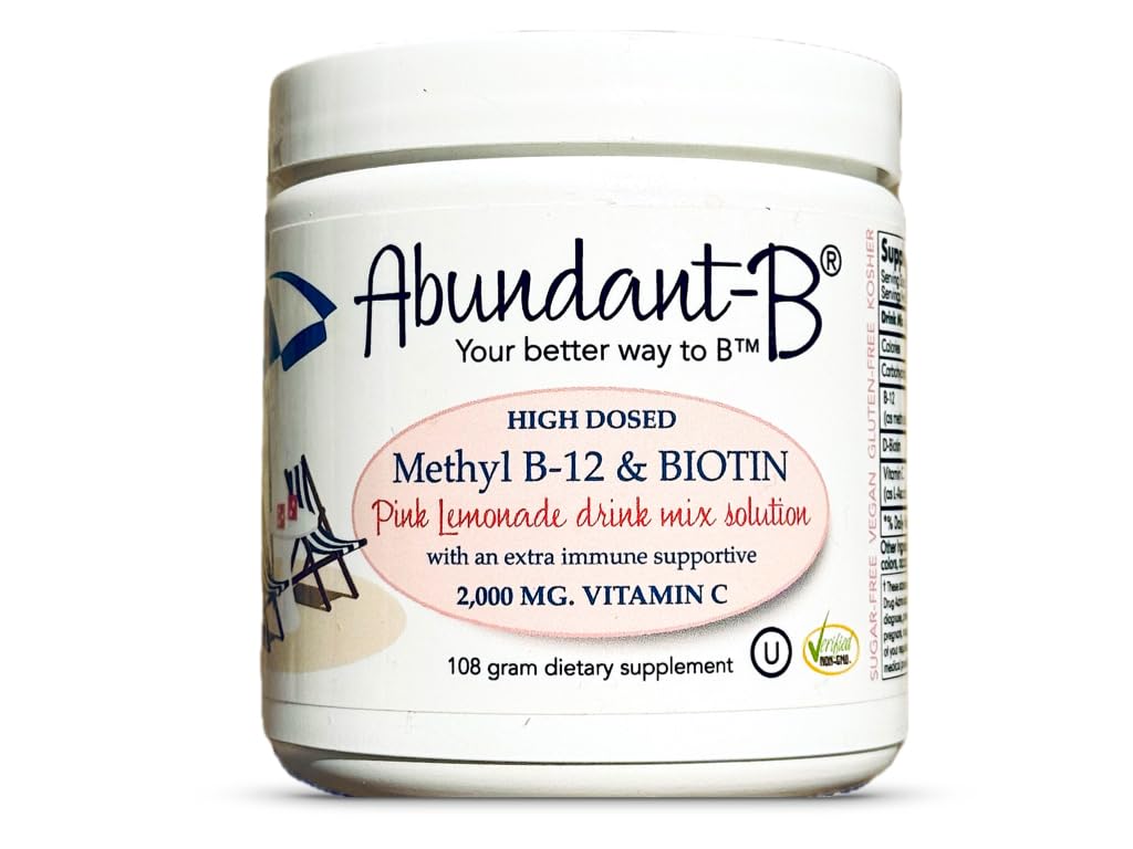 Zadosti-C Abundant-B High-Dose Metil B-12 in Biotin Pink Limonade Energy Drink Mix Solution - aroma w/Function v vsakem osvežitvenem požirku!