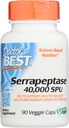 Zdravniki Najboljši Serrapeptase 40.000 SPU, Non-GMO, Vegan, 90 Veggie kapsule (paket po 1)
