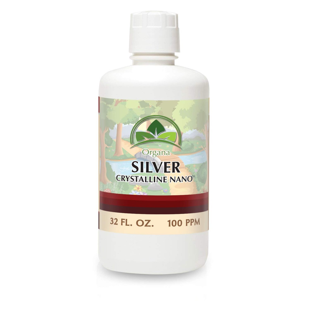 Organa Kristalno nano koloidno srebro - 100 PPM - 32 oz Steklenica