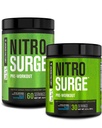Jacked Factory NITROSURGE Pre Workout dodatek - Energy Booster, Instant moč pridobi, Jasno Fokus & Intense črpalke - NO Booster & Močni Preworkout Energy Powder - 90 Servings, Modra malina
