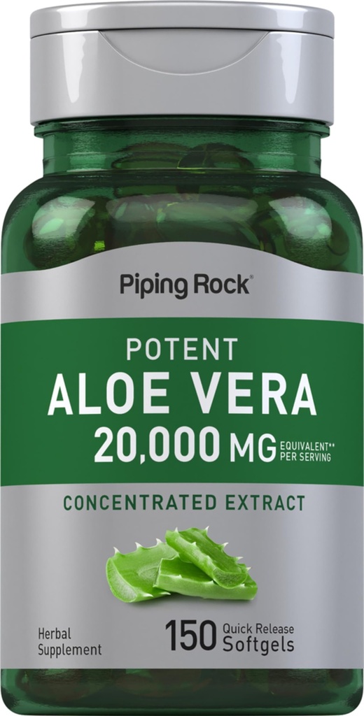 Piping Rock Aloe Vera Kapsule 20000mg 