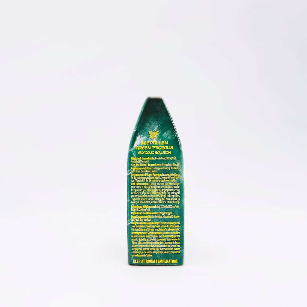 Uradni distributer - 1 steklenica Apiario Silvestre Bee Pollen & Brazil Green Bee Propolis Liquid - Glycolic Extract-Non Alkoholic, vosek brez sladkorja