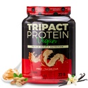 Nutrologija TRIPACT Vegan Protein Powder - Organic Pea, Rice & Bucha Protein, BCAA & Glutamin Rastlinski nadomestki za obnovo mišic in imuniteto, arašidovo maslo & Vanilla, 20 Servinga