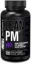 Jacked Factory Lean PM Max - Visoka zmogljivost hujšanje, podpora za spanje, Fat Burner, & Appetite Supress za moške in ženske w/Melatonin, Magnezij, Carnipure, & Ashwagandha - 120 dietne tablete