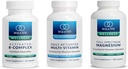 Equilife - Aktiviran B kompleks (60 ct.), Celoten spekter Magnezij (180 ct.), Dnevno aktiviran multivitamin (30 strežnikov)