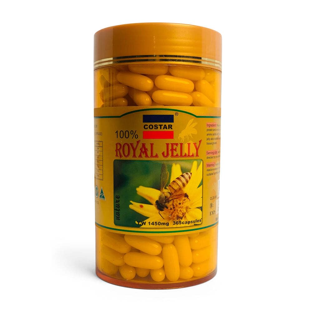 Royal Jelly dodatek 1450mg – 365 Kapsule – bogata z hranili za vitalnost in dobro počutje – Izdelano v Avstraliji