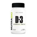 NutraBio Vitamin D (5.000 i. e.), Imunska podpora - 90 rastlinskih kapsul