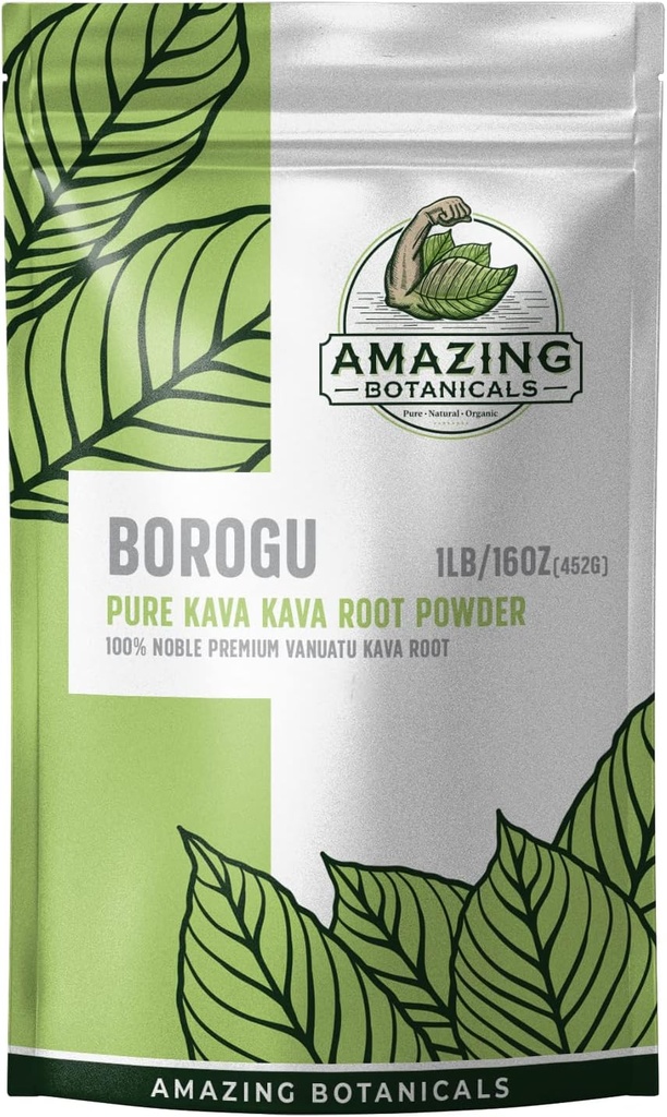 Neverjetni botaniki Kava Koren - svež Borogu Kava Koren - 100% Plemenita Kava-Kava 16oz/1lb, 1 Pound Bag čistega najfinejšega svežega Vanuatu Kava Koren