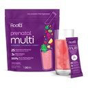 Root'd Prednatalni multivitaminski prašek - 25 Vitamini in minerali s 3x elektroliti, Folat, železo, D3 za mamo in otroka, 7 Superfood & probiotiki, brez sladkorja vitamini in hidracija 