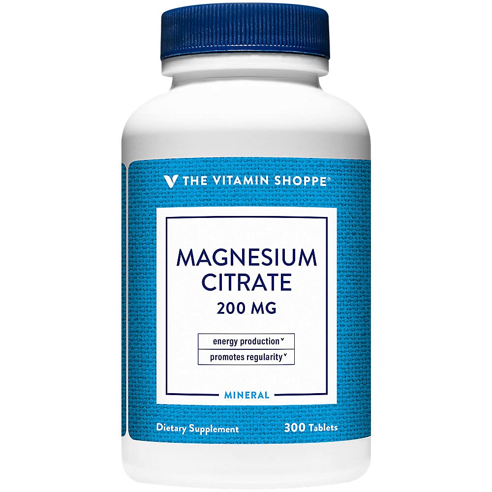 Vitamin Shoppe Magnezijev citrat 200 mg tablete - za učinkovito sprostitev mišic - podpira živec, srce, in mišične funkcije, medtem ko povečanje proizvodnje energije (300 tablete)
