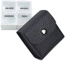 VOFOON mala tableta organizator, potovalne tablete škatla za torbico, žepne tablete vsebnik, 4 krat na dan dnevno prenosljiv Medicine Vitamin Case, ribje olje dopolnilno polje (4 oddelki, 4X-SU)