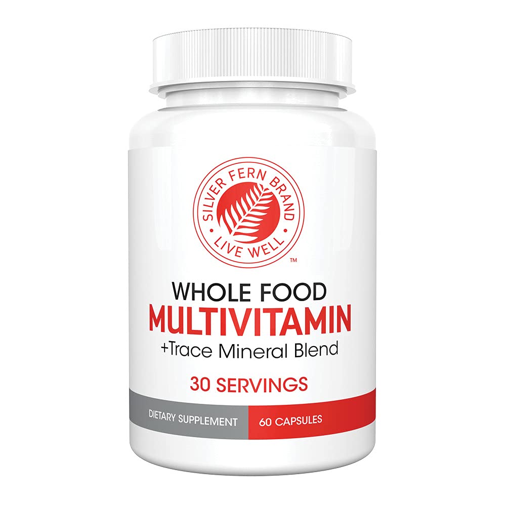 Silver Fern Cela hrana Daily Multi Vitamin w/Trace mineralna mešanica dodatek - 1 steklenica - 60 Vegicaps - 30 Day Supply - Naravni, Non-GMO, Vegan, Moški & Ženske multivitamin - Nič sintetikov