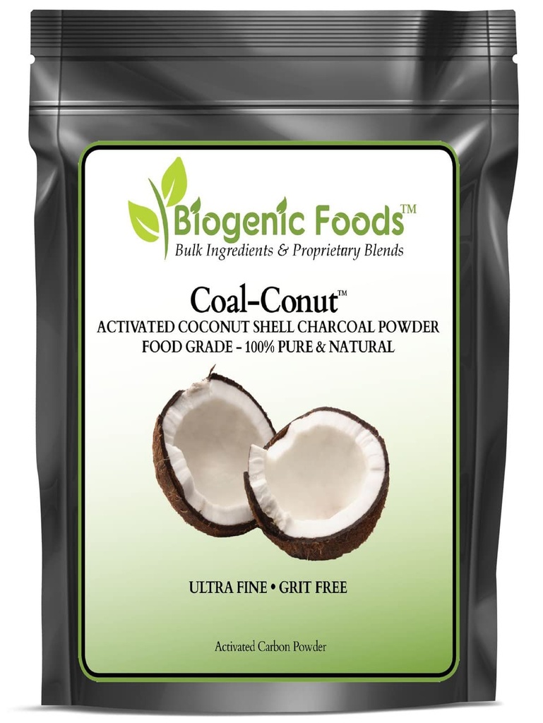 Premog-ConutTM - Aktivirana kokosova školjka Charcoal Fine Husk Hrana stopnja v prahu (Ultra-Fine) - Organska uporaba Odobreno