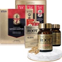 Korejska rdeča ginseng ekstrakt 3000mg in kapsule paket - Saponin Hanppuri + Root Original - Naravni energijski dodatki za imuno podporo, Stress Relief, Focus & Duševna jasnost z ginsenoside Rg3
