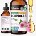 BIO KRAUTER Echinacea Kapljice - Naravna Imunska podpora - Echinacea Tincture dodatek - Vegan, Alkohol & Sladkor Brez kapljic - 4 Fl.Oz.