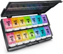 Ekstra velike tedenske tablete Organizator 2 krat na dan - Remtise Am/Pm Daily Pill Case Medicine Organizator, Push Gumb 7 dan tablete Škatla za tablete/vitamin/Cod Jetrno olje/dodatki (Rainbow)