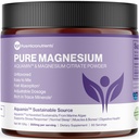 Čisti magnezijev citrat v prahu za podporo spanja, mišičnega in kostnega zdravja, energije, srca in prebave. Nearomatizirana mešanica magnezijevega praška, Vegan, 60 strežnic
