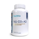 NuEthix Formulacije NU-D3 + K2 - Vitamin D3 in K2 5000 iu Dodatki - Pakirani z Reishi gobami, magnezij, & cink - 60ct, 60 Serving - Izdelano samo v ZDA Izdelki
