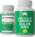 Probiotiki za Candida, Colon Cleanse, IBS, in SIBO podporo. Zdravnik priporoča Lastniški mikrobiom Reset Probiotic dodatek. Zdravje in prekomerno rast Kapsula za ženske in moške
