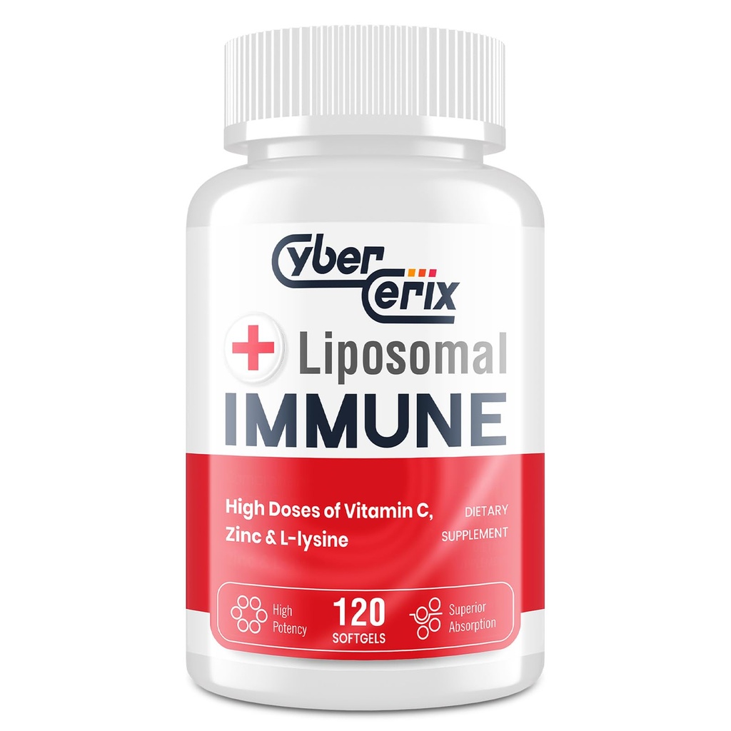 Napredni liposomski imunski dodatek, kompleks z L-lizin 1500mg, vitamini, minerali in zeliščni izvlečki, celovita dnevna wellness mešanica za moške in ženske - 120 kapsul