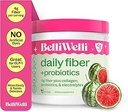 Belli Welli Fiber Supplement za ženske in moške – Premium Daily Fiber Powder iz organske Acacia z dodanim kolagenom, elektroliti in probiotiki – Brez Bloat, zaprtje in Gut Health Support (Vatermelon)