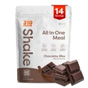 310 Nutrition All-In-One Mechange Shake Powder - Na rastlinah osnovani proteini Smoothie Mešanica w/High Fiber, probiotiki & Adaptogeni - Nizki ogljikovi hidrati, Vegan, Keto & Paleo Prijazno - Čokolada Bliss - 14 Srvs