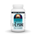 Vir Naturals L-Lysine Free Form -Amino Acid dodatek podpira energijsko formacijo in kolagen - 100 kapsul