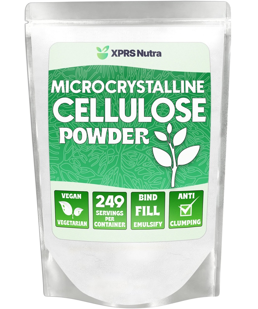 XPRS Nutra mikrokristalna celuloza v prahu - brezdorna celuloza v prahu - 100% čista celuloza v prahu dodatek je netopen vlaknin za tablete Binder Mix in celuloza Paste (1.10 Pounds)