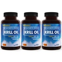 BioEmblem 3 Pack Antarktika Krill Oil 1000mg Mehkužci, Omega-3s Oil z visoko stopnjo EPA + DHA, Astaksantin, in fosforolipidi, Podpira zdravje možganov, 180-Count Non-GMO, Gluten Free, 90 dni dobave