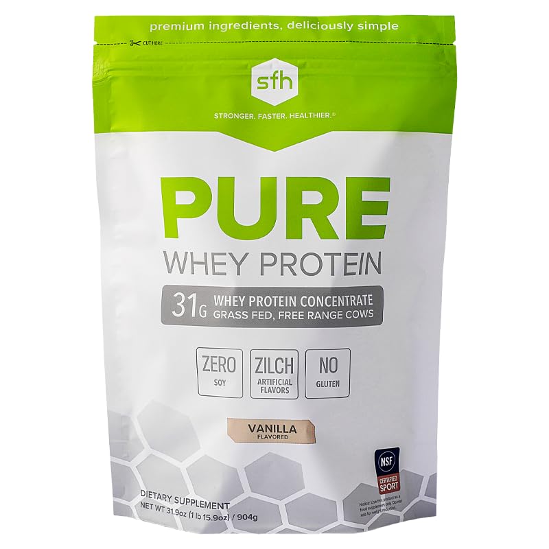 SFH Pure Whey Protein Powder (Vanilla) Najboljši Tastin Grass Fed Whey 